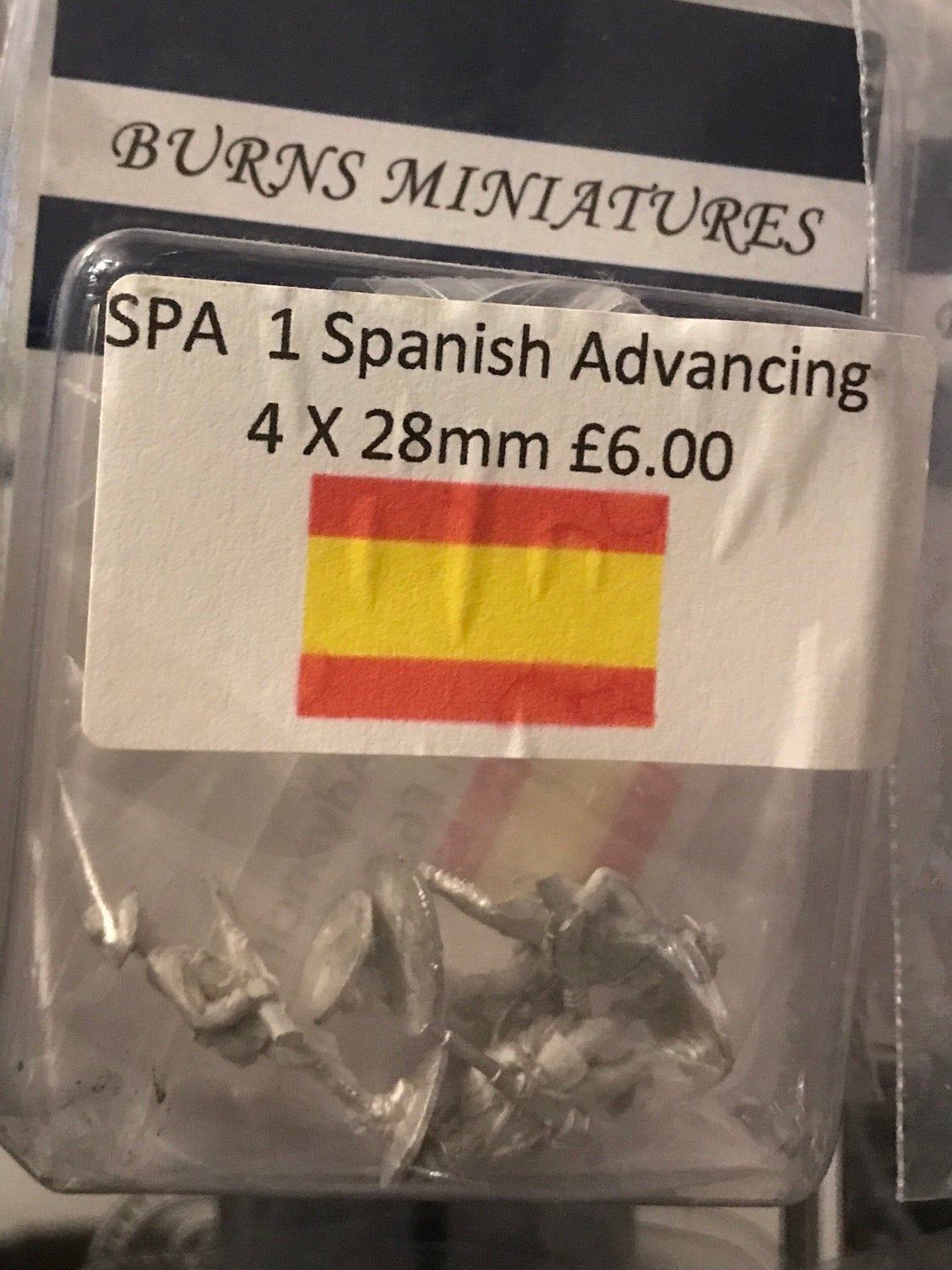 BM-SPA1 Spanish Advancing 4x 28mm Figures image 0