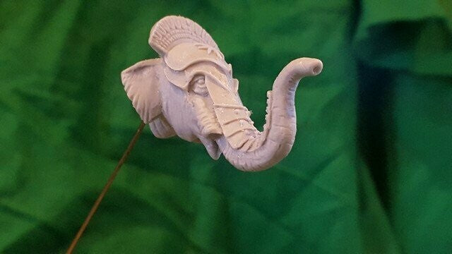 EH03 Indian Elephant Head trunk raised(STAR)(armoured) image 0