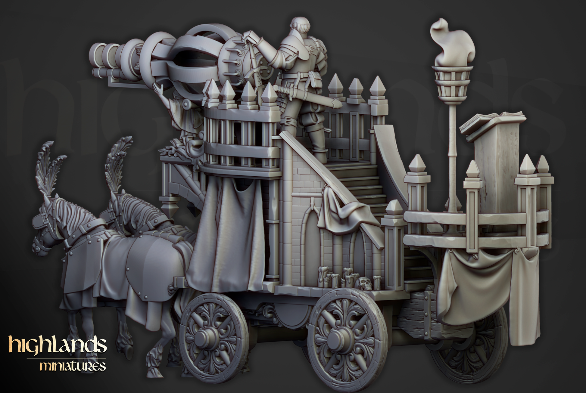 HM Arcane Cannon, Empire of Sun,Wizard Mount, 9th Age image 8