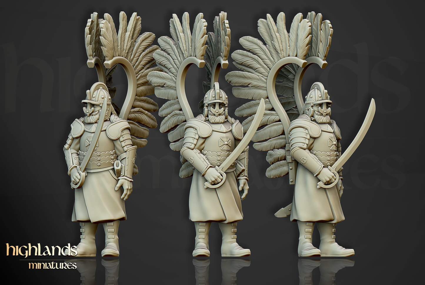 HM Winged Hussars on foot, 9th Age image 1