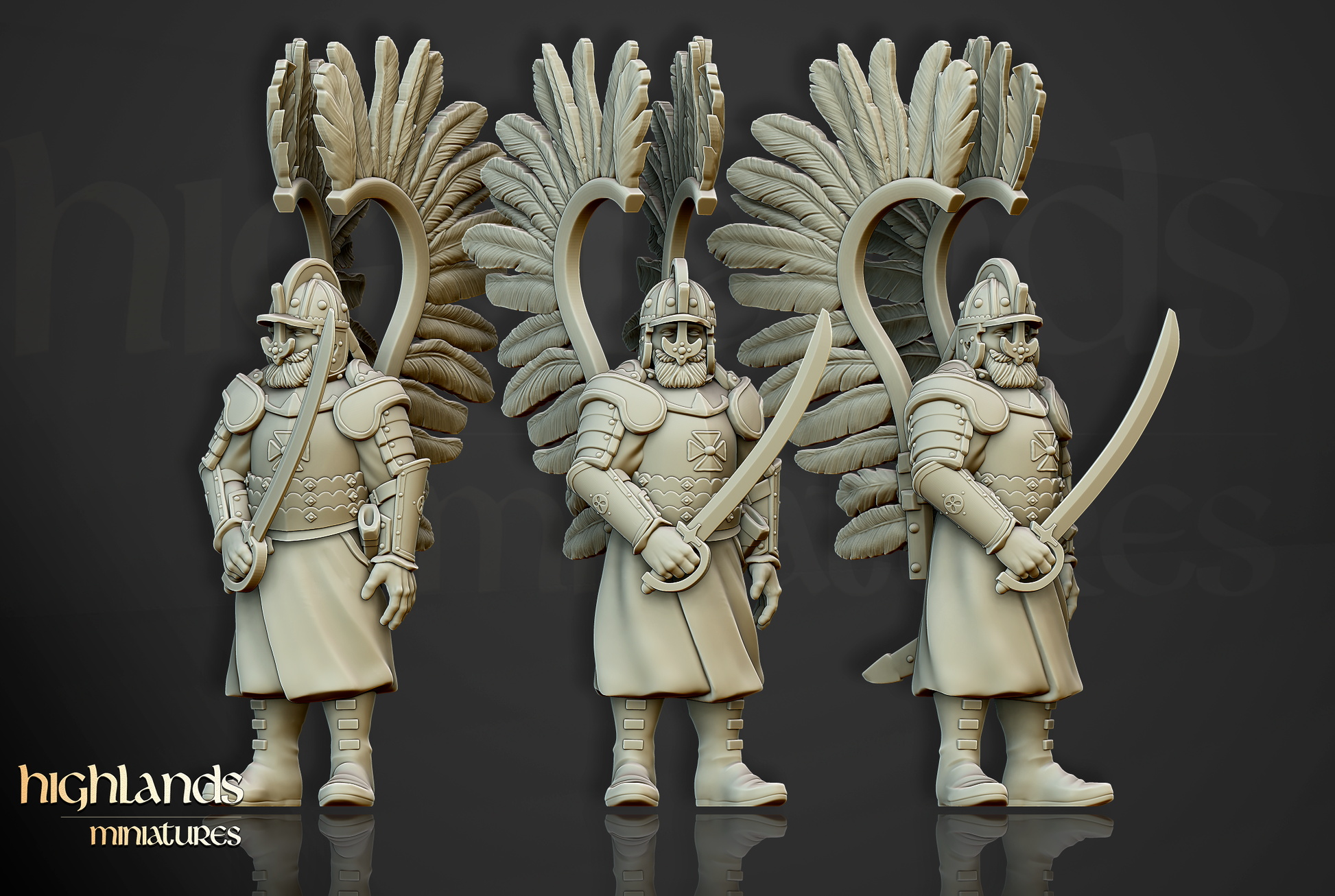 HM Winged Hussars on foot, 9th Age image 1