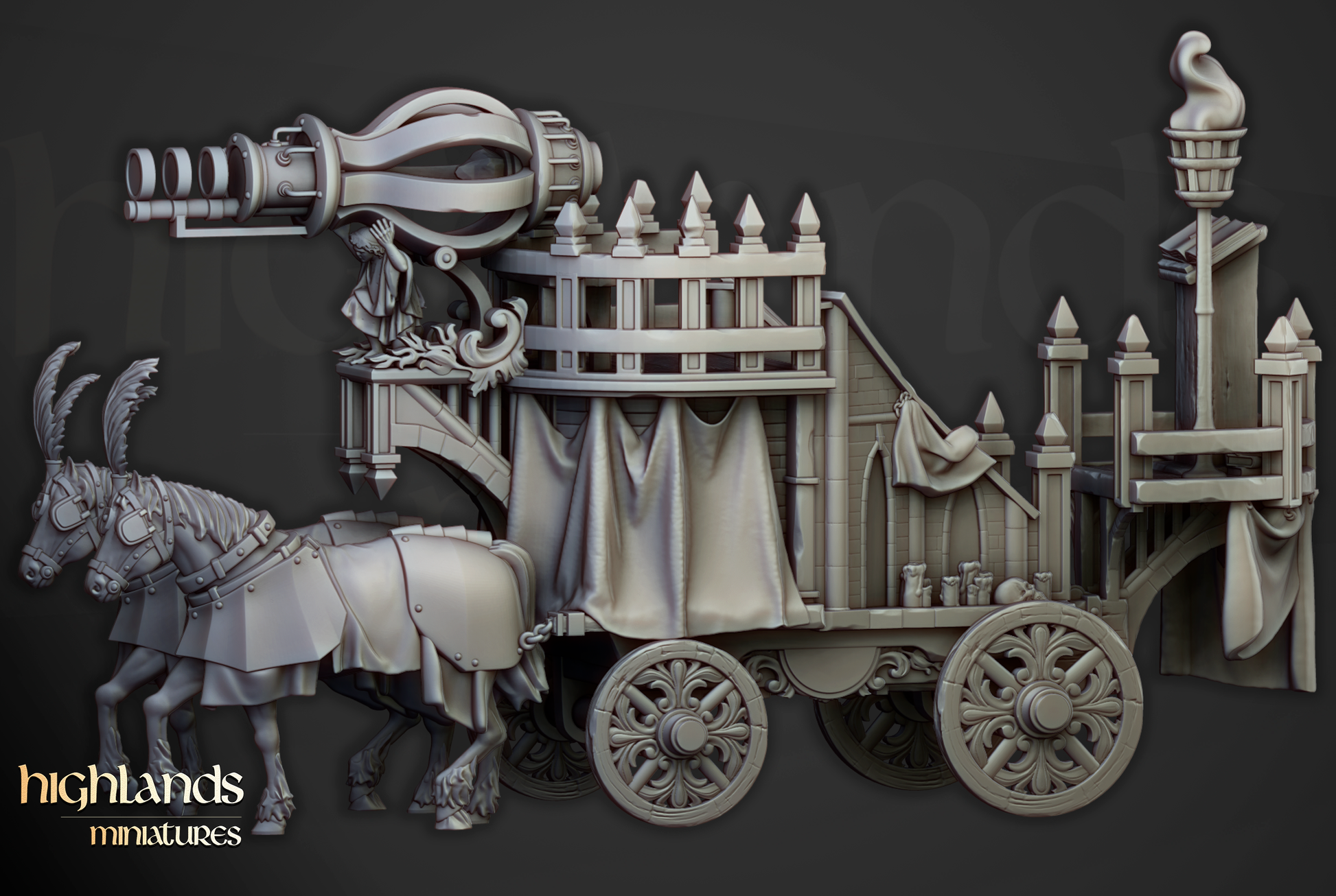 HM Arcane Cannon, Empire of Sun,Wizard Mount, 9th Age image 5