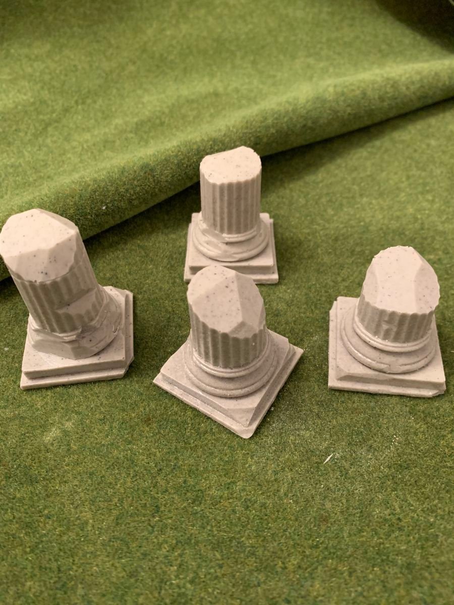 TW-T8014 Four Ancient/Classical Ruined Stone Columns image 0