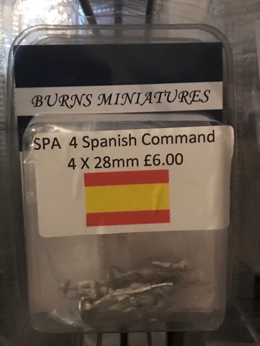 BM-SPA4 Spanish Command 4x 28mm Figures image 0