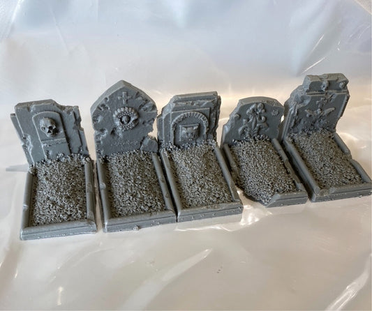 TW-T8013 Five Ruined Graves with Headstones image 0