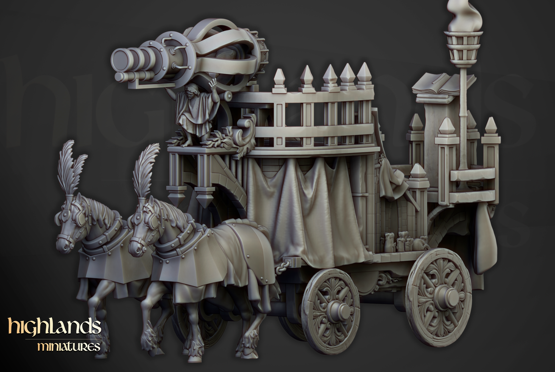HM Arcane Cannon, Empire of Sun,Wizard Mount, 9th Age image 0