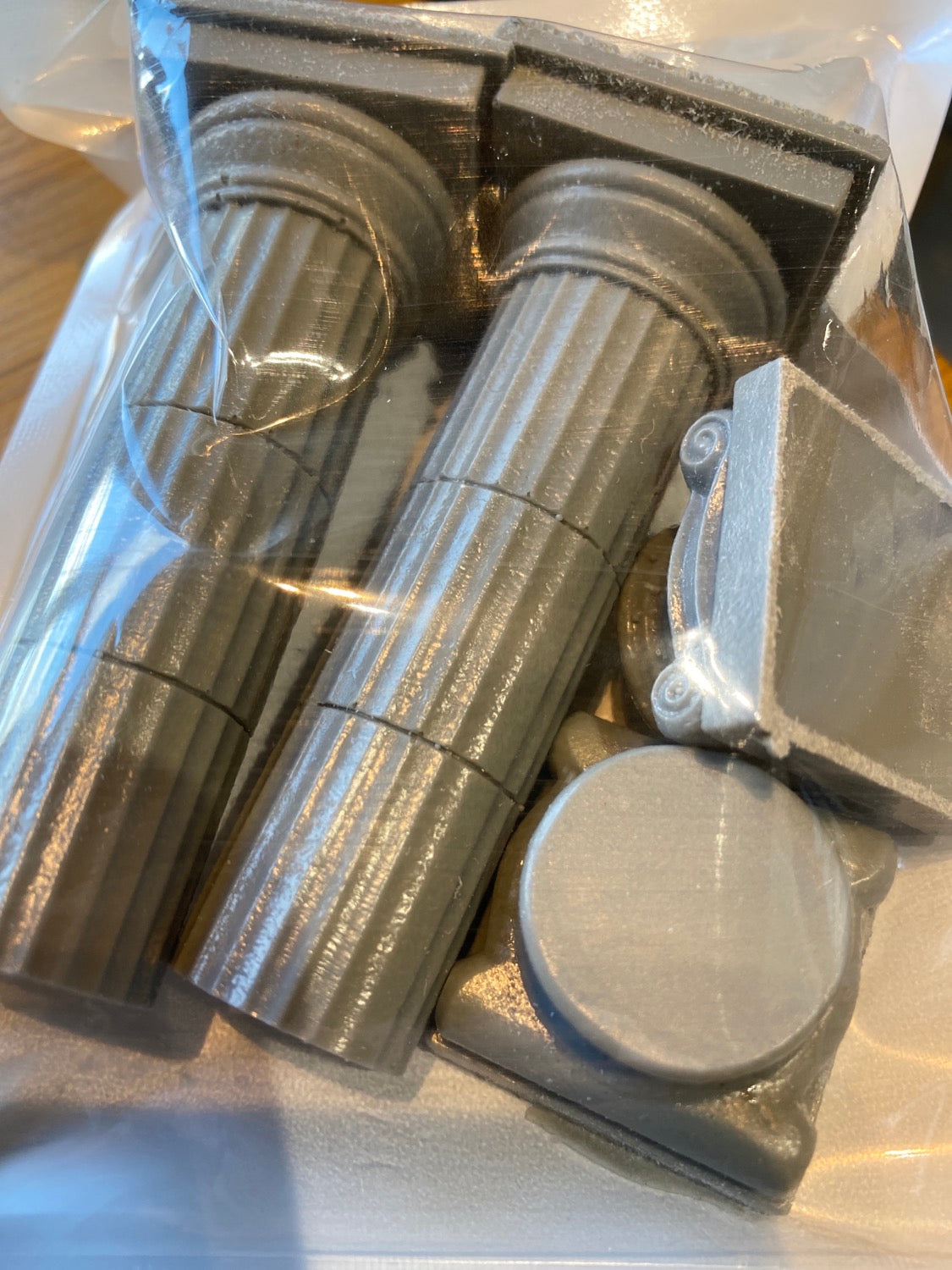 TW-H029 TWO LARGE CLASSICAL STONE COLUMNS image 1