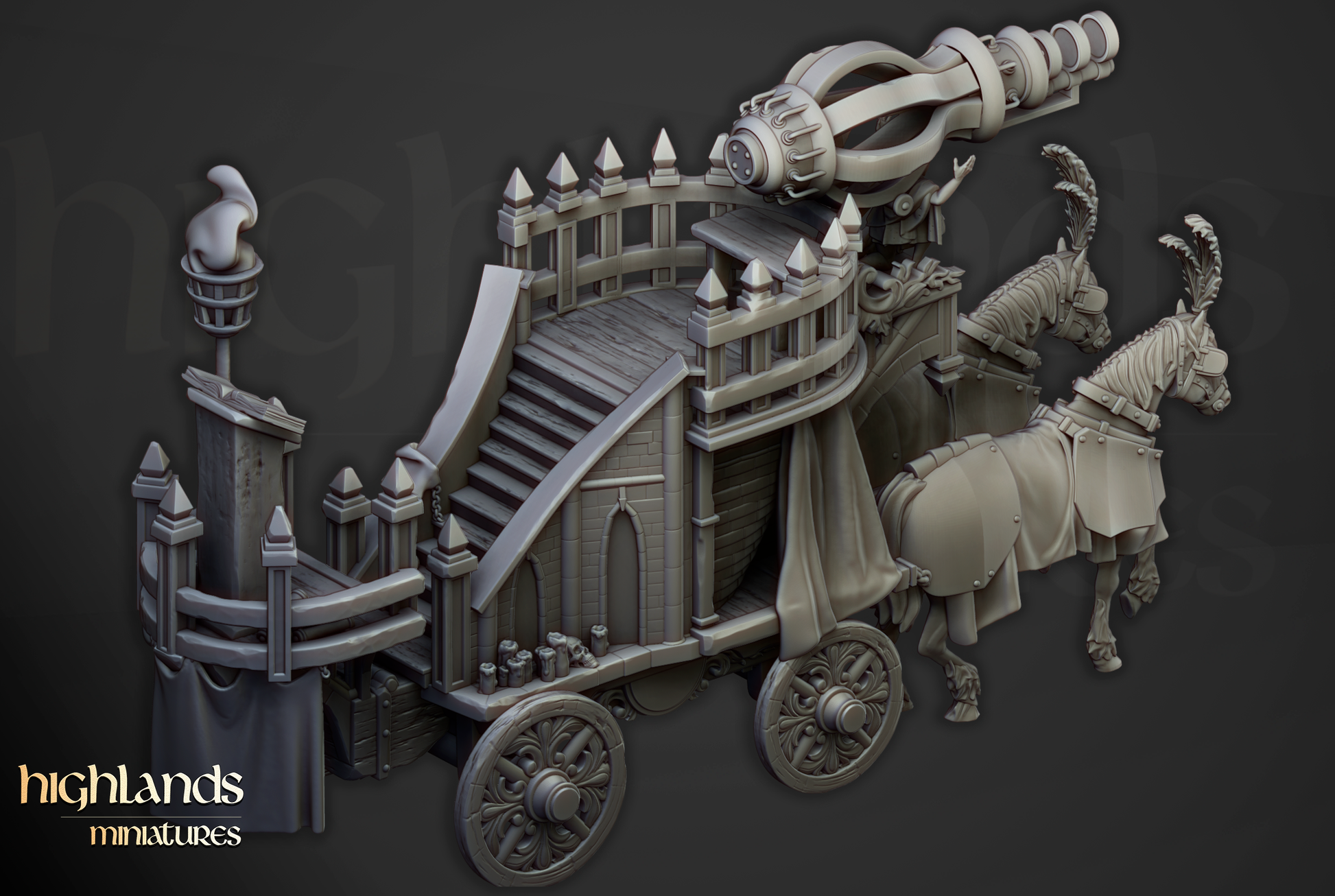 HM Arcane Cannon, Empire of Sun,Wizard Mount, 9th Age image 4