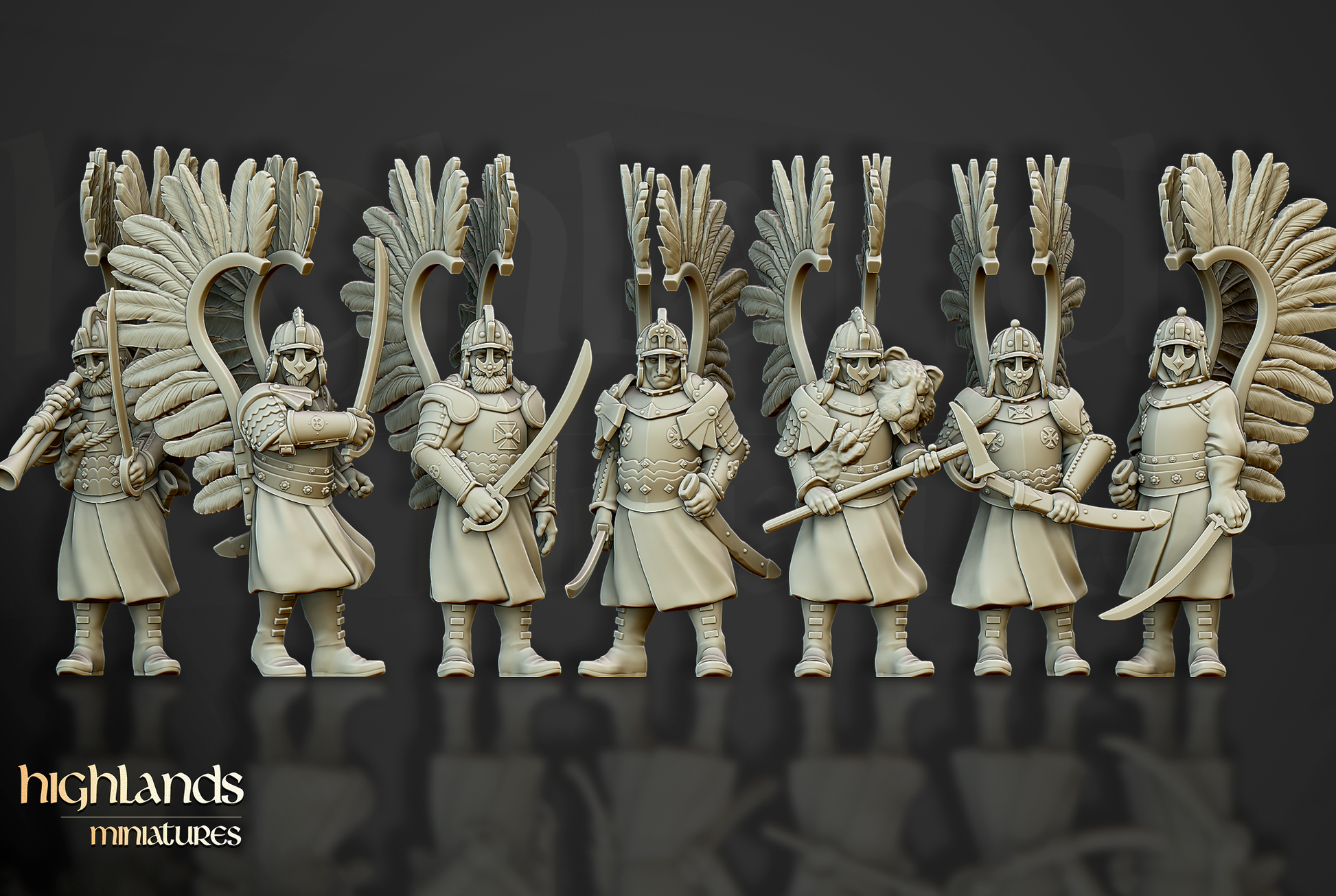 HM Winged Hussars on foot, 9th Age image 0