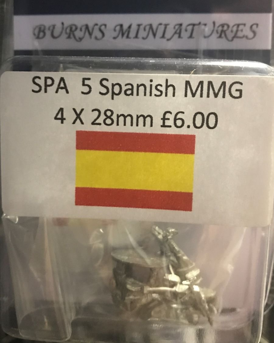 BM-SPA5 Spanish MMG 4x 28mm Figures image 0
