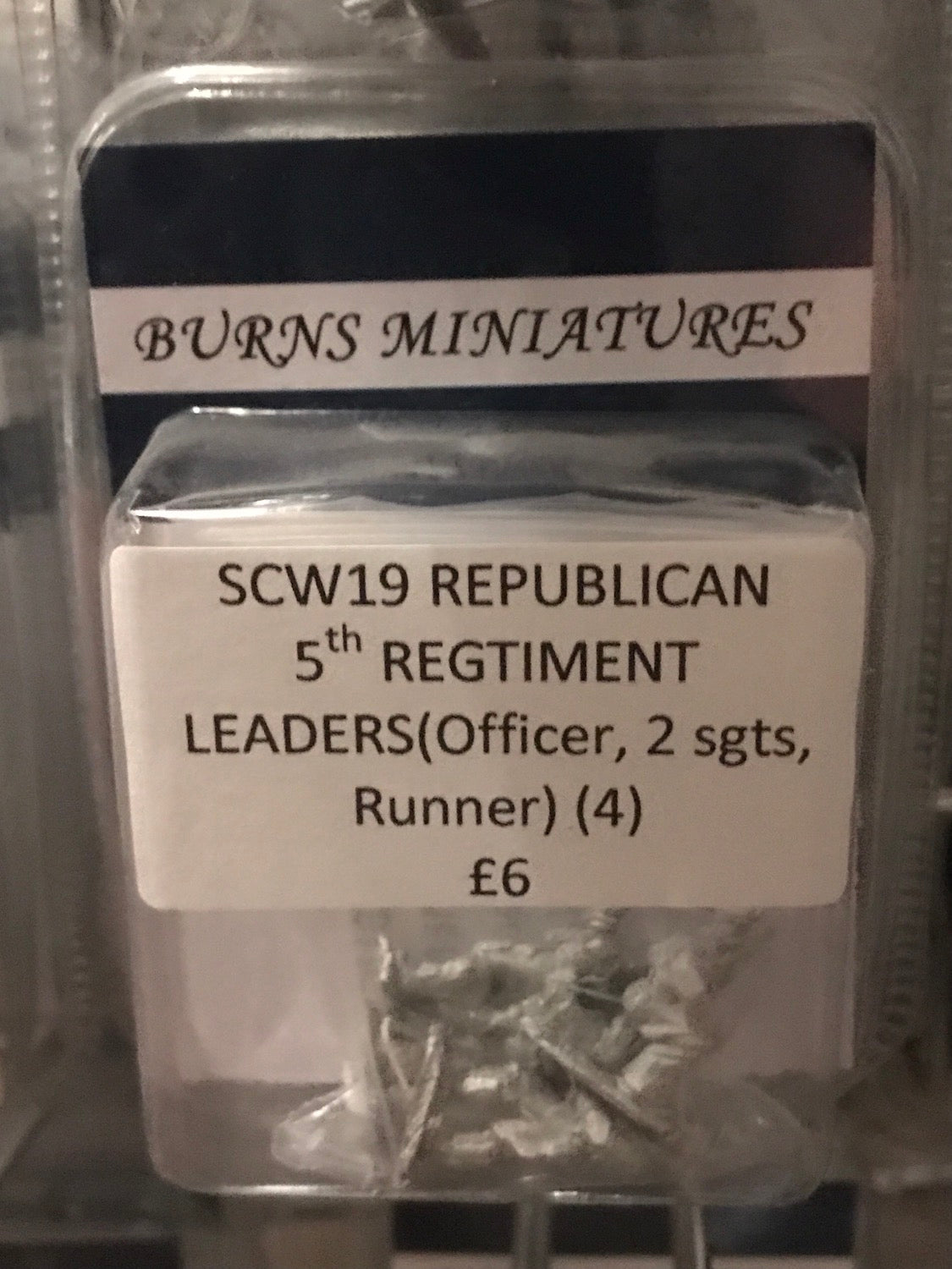 SCW19 REPUBLICAN 5th REGTIMENT LEADERS (Officer, 2 sgts, Runner) (4) image 0