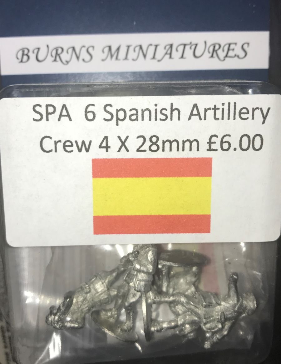 BM-SPA6 Spanish Artillery Crew 4x 28mm Figures image 0