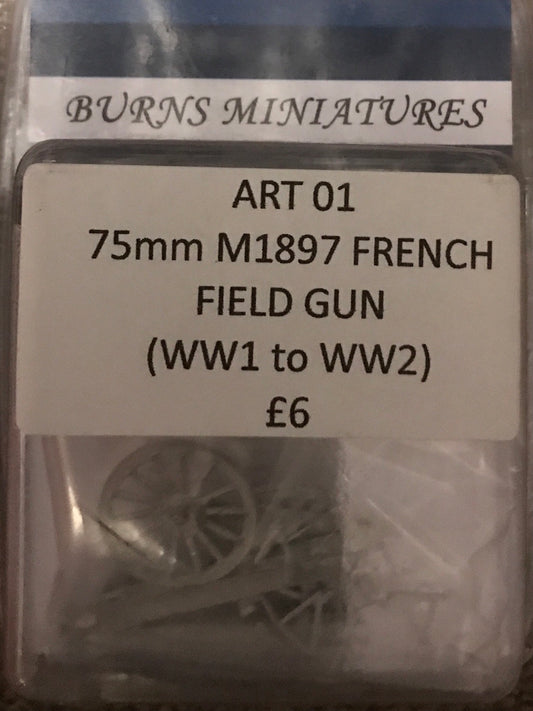 SCW ART01 75mm M1897 FRENCH FIELD GUN (WW1 to WW2) image 0